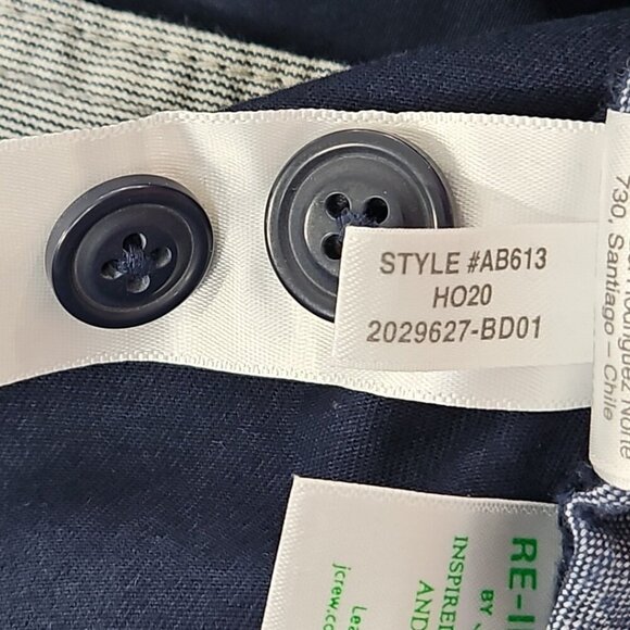 J.Crew Men's $98 250 Skinny Fit Pant Stretch Chino Navy 34X32 AB613 NWOT Classic - Picture 16 of 16